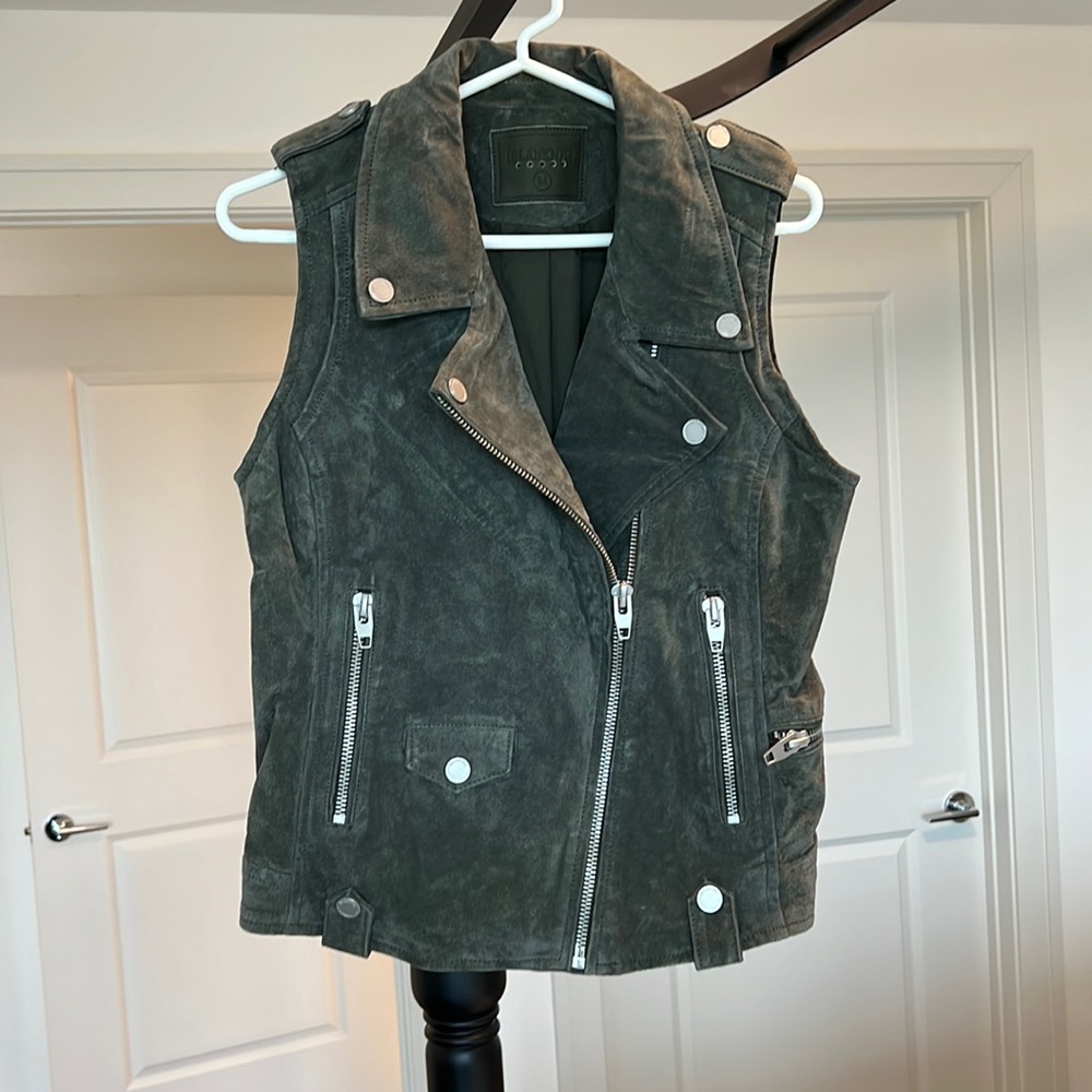 BLANKNYC suede Moto vest